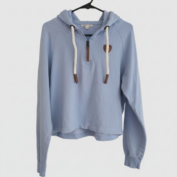 Wanakome Sweaters - Wanakome Light Blue Cowl Neck Sweater